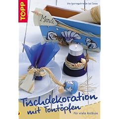 Tischdekoration mit Tont�pfen. F�r viele Anl�sse