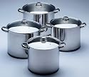 Stainless Steel 24cm Deep Stockpot + Lid (9L)