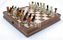 Small Cats & Dogs Chess Set
