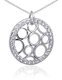 Eternal Circle of Life: Sterling Silver and CZ Diamond Eternity Circle Pendant