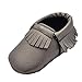 Voberry® Infant Baby Tassels Sneakers Soft Sole Anti-Slip Prewalker Toddler Moccasins (12~18 Month, Grey)