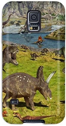 For Galaxy S5 Protector Case Artistic Childrens Murals Dinosaurs Phone Cover