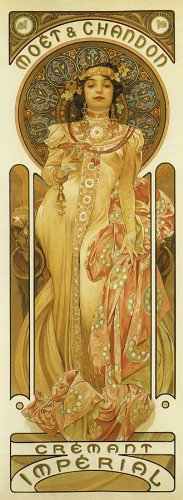 1899 Champagne Moet Chandon Cremant Imperial By Alphonse Mucha Was a Czech Art Nouveau Painter and Decorative Artist 14