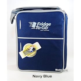 The Fridge-to-go 12-can Cooler Lunch Bag Holds a Large Amount of Food and Drinks. Featuring an Adjustable Strap with Shoulder Pad, This Cooler Bag Is Great for Travel Stays Cool for 12 Hours Color Navy Blue- Model 5010