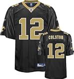 Marques Colston Youth Jersey: Reebok Black Replica #12 New Orleans Saints Jersey