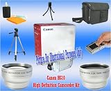 Canon HG10 High Definition Camcorder w/Telephoto & Wide Angle Lens + PRO ACCESSORY KIT