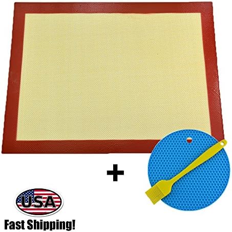 Baking Mat, Silicone Non Stick, Cookie Sheet Pan Liner Bundle