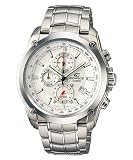 Casio Men's EF524D-7AV Stainless-Steel Quartz Watch with White Dial