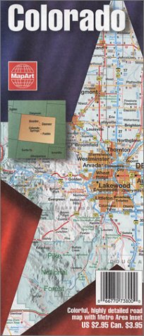 City Travel Guides Discounted  Livres : Carte routière : Colorado (en anglais)