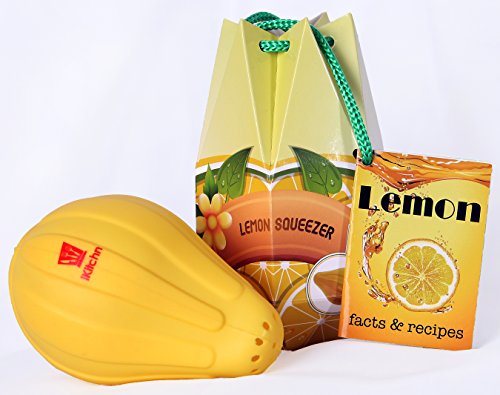 iKitchen Silicone Lemon Squeezer - Gift Box - Free Recipe Book - Juice Extractor - Citrus Squeezer - Hand Juicer - Juice Presser - Silicone Kitchen Gadget - Kitchen Tool - Yellow iKitchen Silicone Lemon Squeezer - Gift Box - Free Recipe Book - Juice Extractor - Citrus Squeezer - Hand Juicer - Juice Presser - Silicone Kitchen Gadget - Kitchen Tool - Yellow