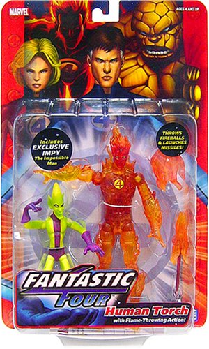 Fantastic Four Toy Biz Action Figure Series 1 Human Torch (Fantastic 4 Action Figure - )