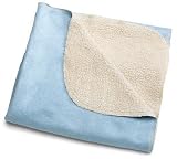 Sherpa & Suede Stroller Blanket - Blue
