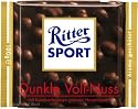 Ritter Sport Dark Whole Hazelnuts Chocolate 100 g