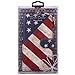 True Color Case Compatible with iPhone 6s Plus Wallet Case, HD Printed Vintage American Flag Wristlet Purse Clutch + Wrist Strap Card Slots & I.D Window Magnetic Closure Stand