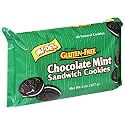 Mi-Del Gluten-Free Chocolate Mint Sandwich Cookies,  8-Ounce Bag (Pack of 12)