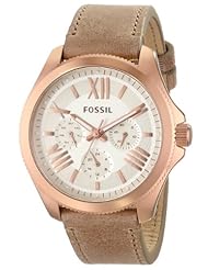 Fossil Womens AM4532 Cecile Analog Display Analog Quartz Beige Watch