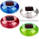 SohoDecor 4 Pack Floating UFO Solar Lights, Red Blue Green White Colors