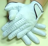 1 Paar Golfhandschuhe LADY RECHTS + LINKS Farbe weiss mit Klettverschluss Damen Gr�sse L Golfhandschuh - 