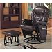Kitchen & Housewares : Brown Bycast Like Vinyl Swivel Glider, Recliner with Ottoman