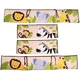 Bedtime Originals Jungle Buddies Bumper, Brown/Yellow