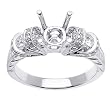 PLT950 Platinum Diamond 0.70ct Semi Mounts Wedding Band - Sizes 5-13