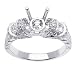 PLT950 Platinum Diamond 0.70ct Semi Mounts Wedding Band - Sizes 5-13