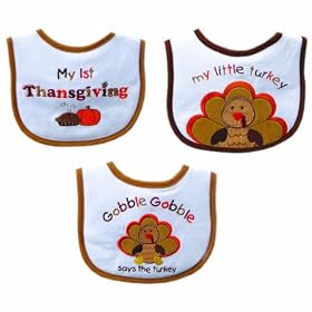Luvable Friends Thanksgiving Embroidered Bib