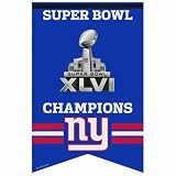 NFL New York Giants Super Bowl XLVI Champions Premium Felt Banner 17-by-26