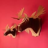 CARDBOARD SAFARI 3D PUZZLE wild animal head wall picture MED Fred the moose