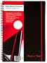 Black n' Red Twin Wire Poly Cover Notebook, 11-3/4 x 8-1/4 Inches, Black, 70 sheets (140 pages) (E67008)