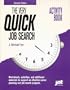 Very Quick Job Search Activity Book