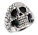 Stainless Steel Skulls Ring Broken Face (Available in Sizes 10 to 14)