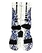 Custom Nike Elite Blue Gray Splatter Socks Medium