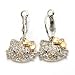 Hello Kitty Head Shaped Shinning Metal Piercing Ear Studs Earrings Silver