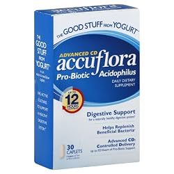 AccuFlora Advanced CD Pro-biotic Acidophilus, Controlled Delivery Caplets, 30 ct.