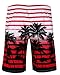 PGXT Men's Colorful Stripe Coconut Tree Beach Shorts Swim Trunks