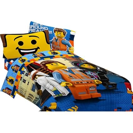 Lego Movie Twin / Full Comforter and Sheet Set (4 Piece Set) New!
