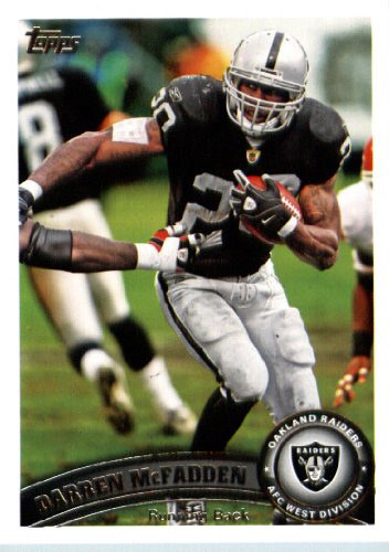 2011 Topps Football Card # 222 Darren McFadden - Oakland Raiders - NFL Trading Card in a Protective Case!