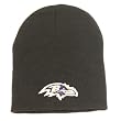 NFL BEANIE KNIT HAT CUFFLESS BALTIMORE RAVENS BLK TOQUE