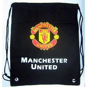 Manchester United Official Crest Sling Sack Gym Bag Backpack - High Quality Cotton & Polyester