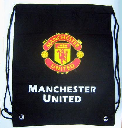 Manchester United Official Crest Sling Sack Gym Bag Backpack - High Quality Cotton & Polyester