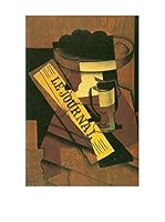 Picture Lienzo Cesto Di Frutta, Vetro E Giornali - Gris Juan