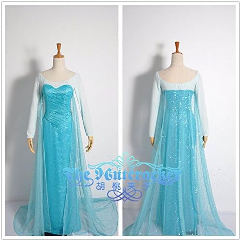 D16 - Disney Frozen Queen Elsa Adult Cosplay Dress Blue (USA Seller) (M)
