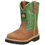 John Deere Kids 186 Boot (Toddler/Little Kid/Big Kid),Tan/Green,10.5 W US Little Kid
