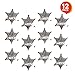 ArtCreativity Metal Sheriff Badges (Pack of 12) | with a Space for Personalized Name and Safety Pin Enclosure | Fun Party Favor | Police Pretend Play | Amazing Gift Idea for Boys and Girls Ages 3+