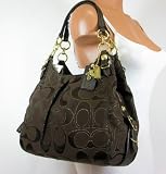 Coach Signature Outline Maggie Shoulder Bag Purse 16153 Mahogany