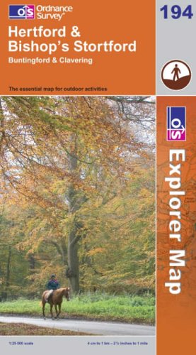 Hertford and Bishop's Stortford (Explorer Maps) (OS Explorer Map)