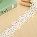 KINGSO 3 Yards Fabric Flower Lace Trimming For Costume Dress Sewing Crafts White