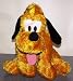 Disney; 20 Pluto; Gold Colored Frosted; Plush Stuffed Toy Doll