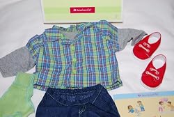 American Girl Bitty Baby Plaid & Denim Outfit
